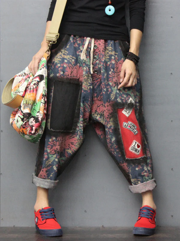 Rakel Printed Patched Trouser Pants - Image 5
