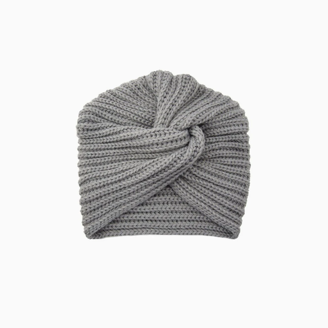 Cozy Me Up Soldi Color Ribbed Twist Front Winter Turban - Image 6