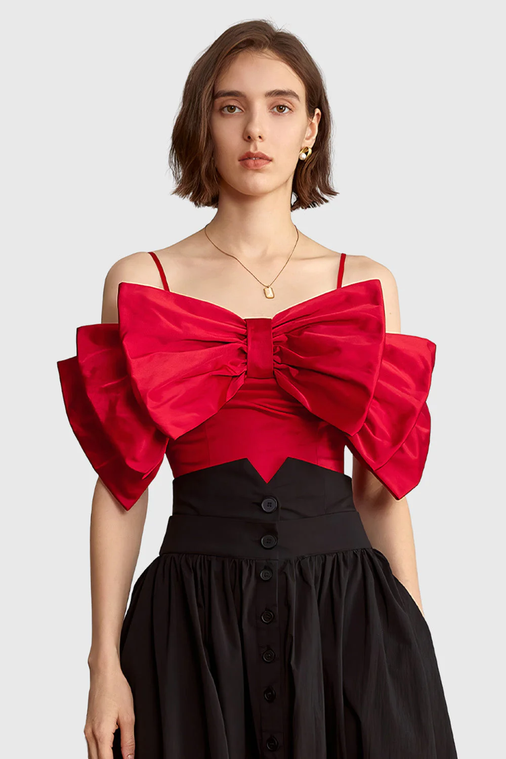Ribbon Top - Red - Image 2