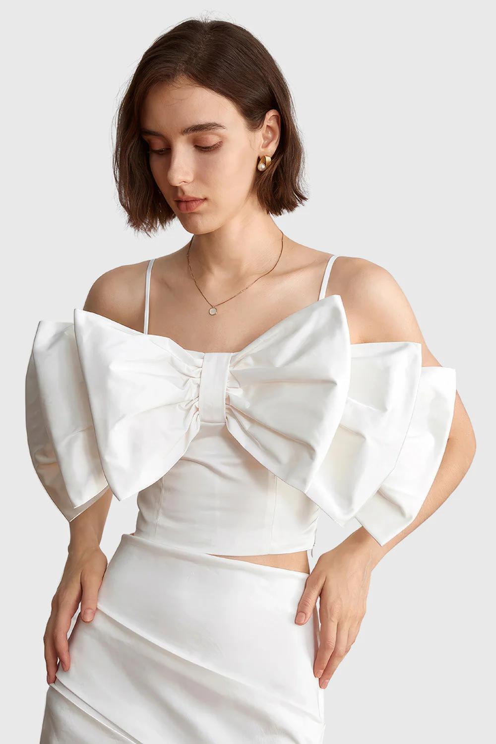 Ribbon Top - White - Image 3