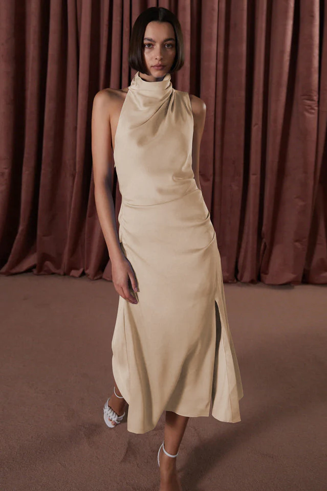 Robbia Satin Midi Dress - Image 4