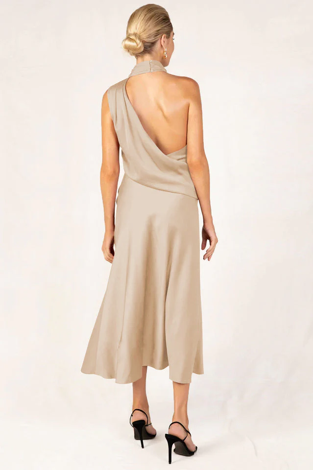 Robbia Satin Midi Dress - Image 6