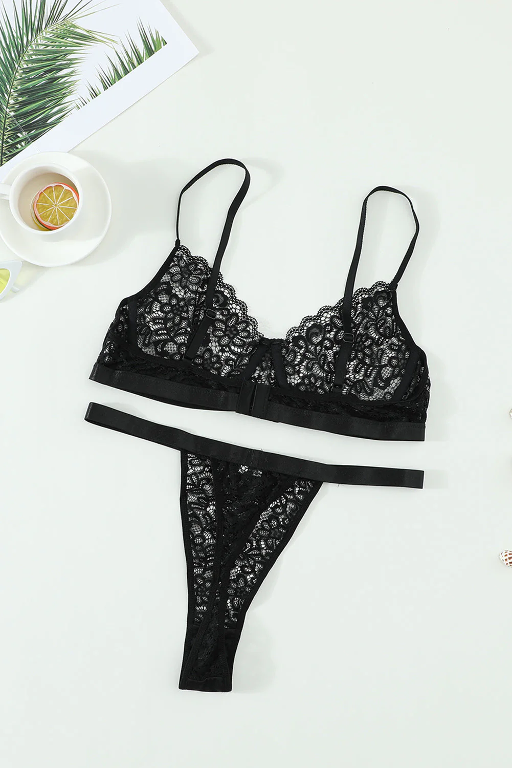 Romantic Night Lace Bralette Lingerie Set - Image 5