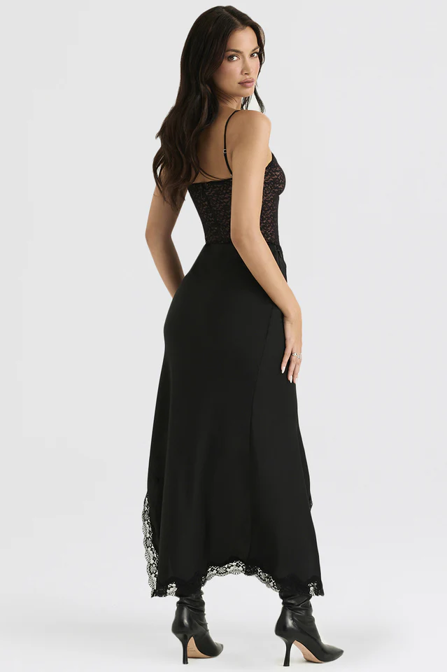 Romina Lace Corset + Trim Midi Skirt Set - Image 5