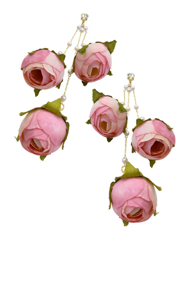 Rose Tassel Earrings - Image 6