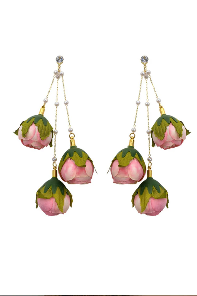 Rose Tassel Earrings - Image 7
