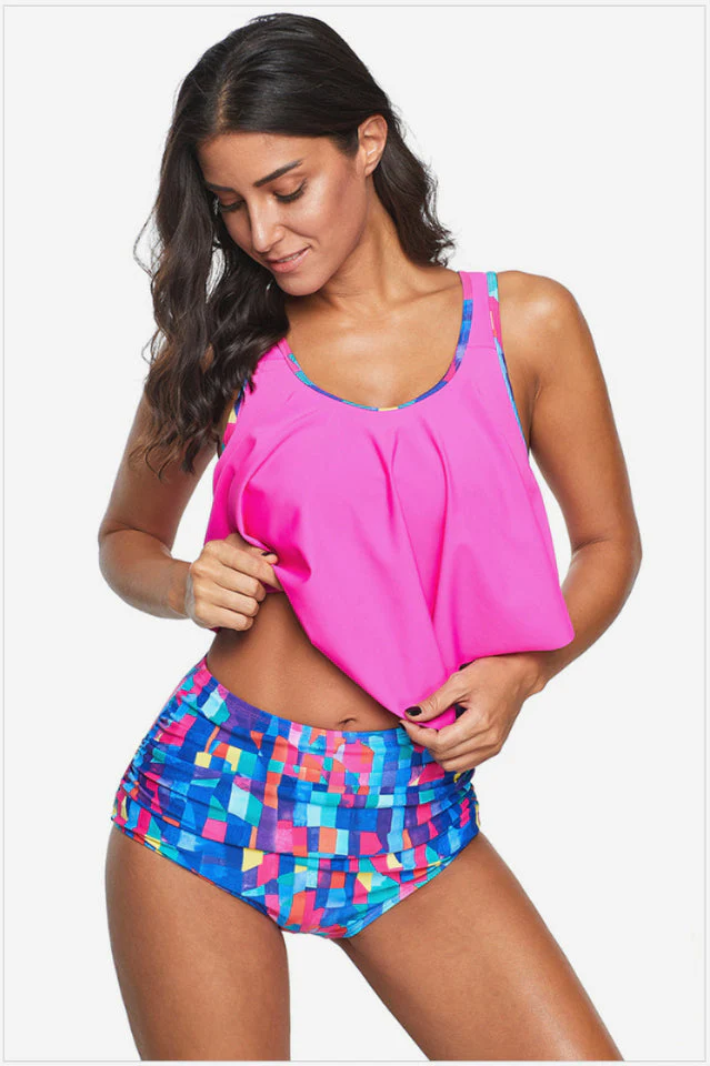 Ruffled High Waist Tankinis - Image 21