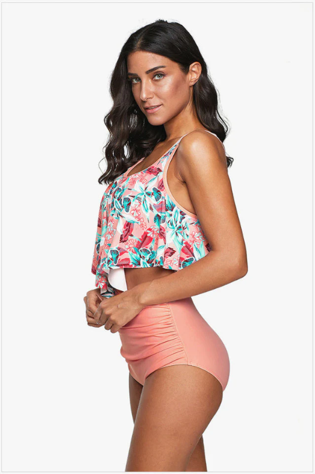 Ruffled High Waist Tankinis - Image 24