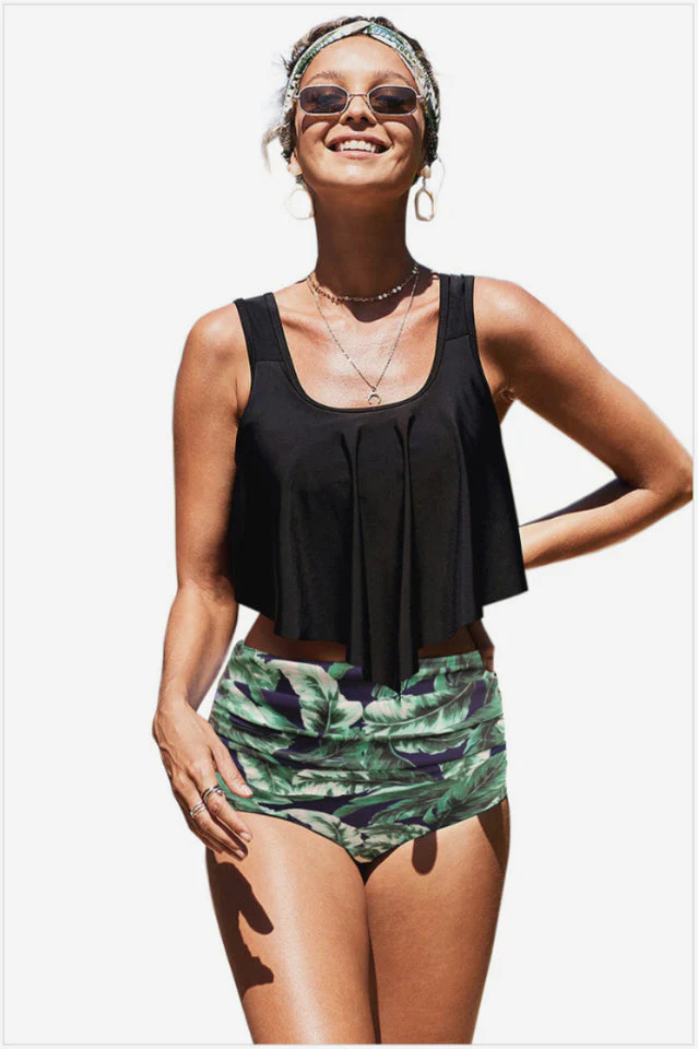 Ruffled High Waist Tankinis - Image 27