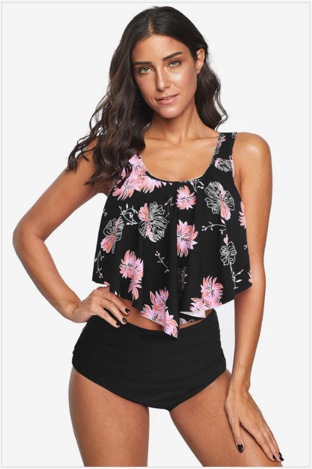 Ruffled High Waist Tankinis - Image 29