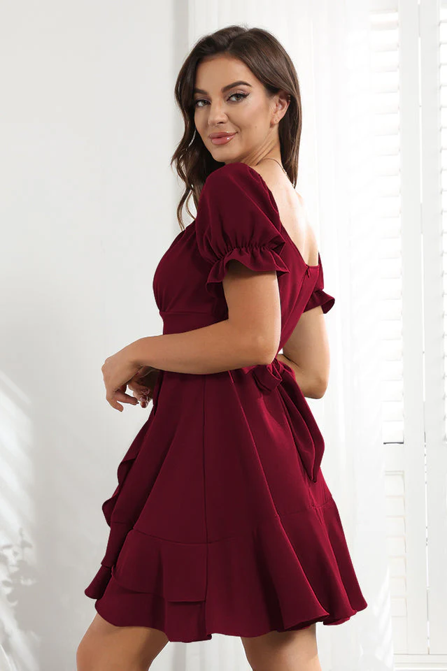 Ruffled Irregular Hem Summer Dress - Image 19