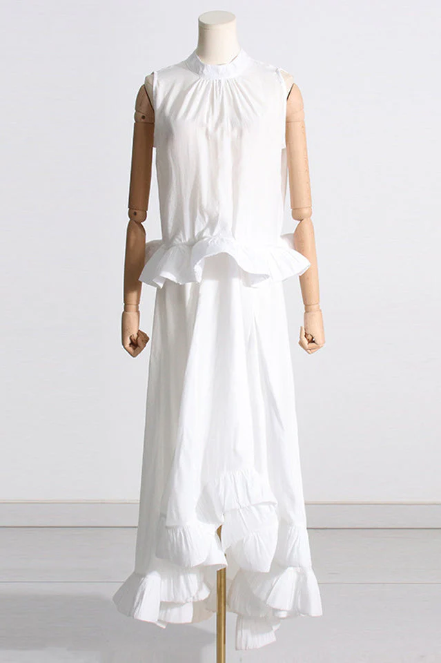 Ruffled Waist Halter Top + Maxi Skirt Set - Image 7