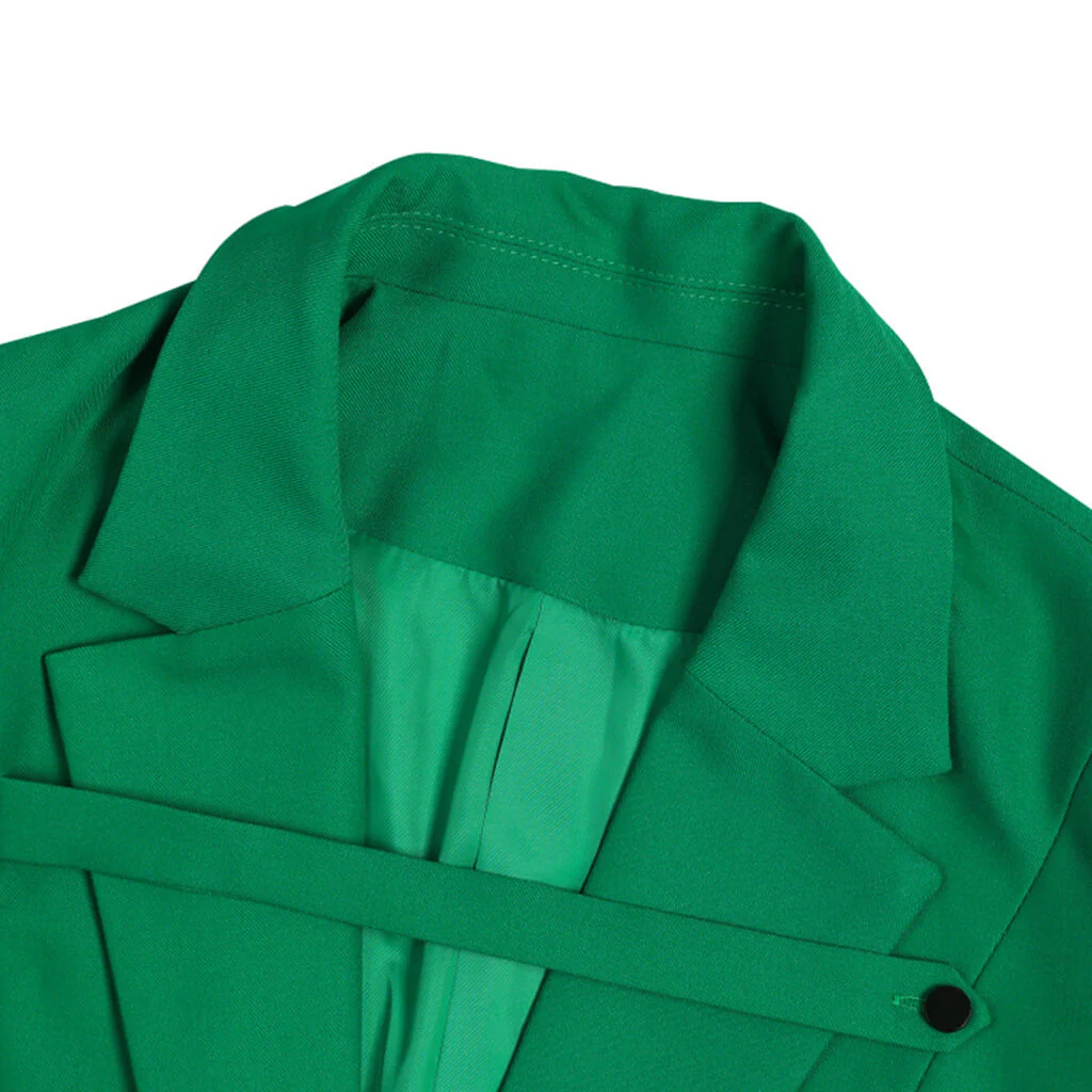 Sassy Banded Waist CutOut Lapel Collar Single Breasted Tailored Blazer - Image 5