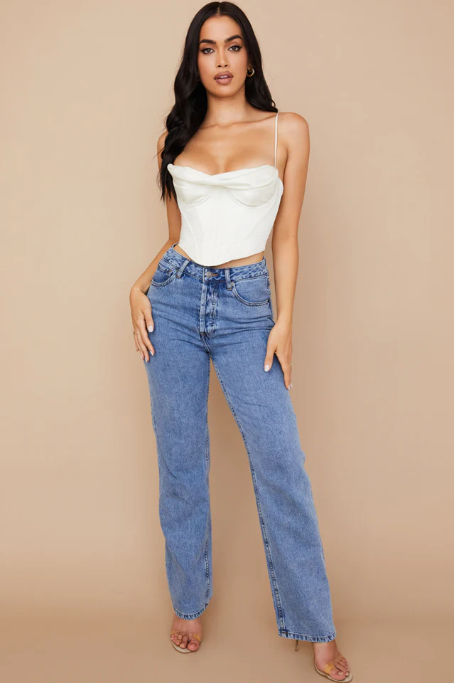 Satin Draped Corset - Image 2