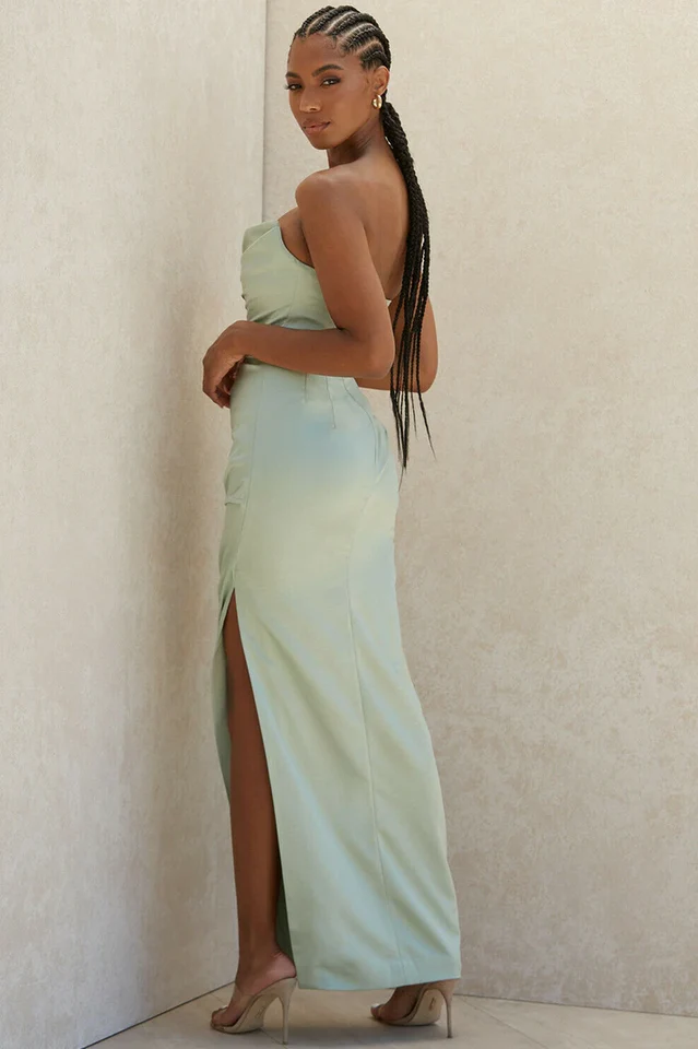 Satin Strapless Corset Maxi Dress - Image 17