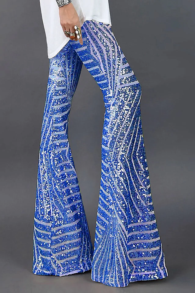 Sequin High Rise Flare Pants - Image 22