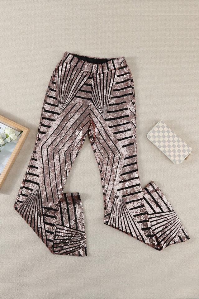 Sequin High Rise Flare Pants - Image 25