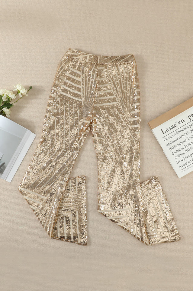 Sequin High Rise Flare Pants - Image 26