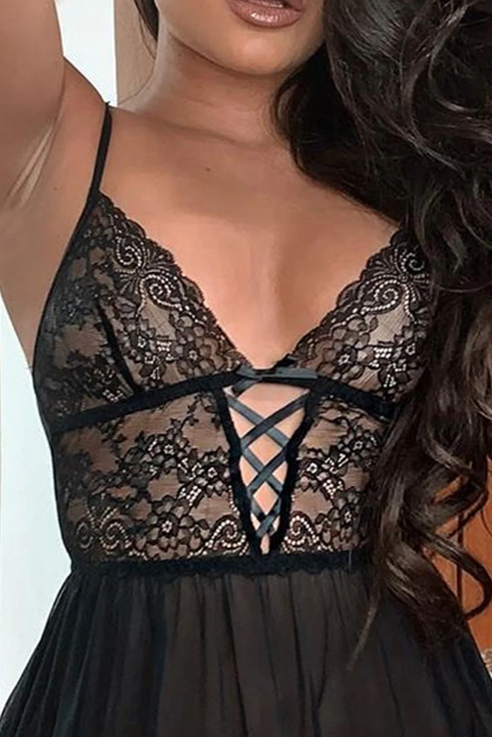 See Through Babydoll Lingerie Set - Image 5