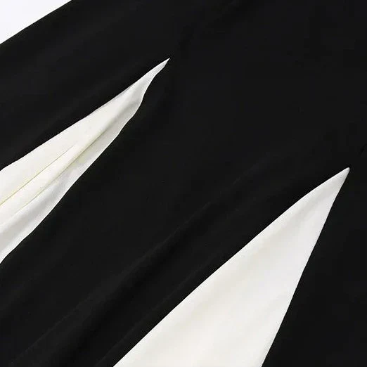 SPLING Black and WHITE MAXI Dress - Image 14
