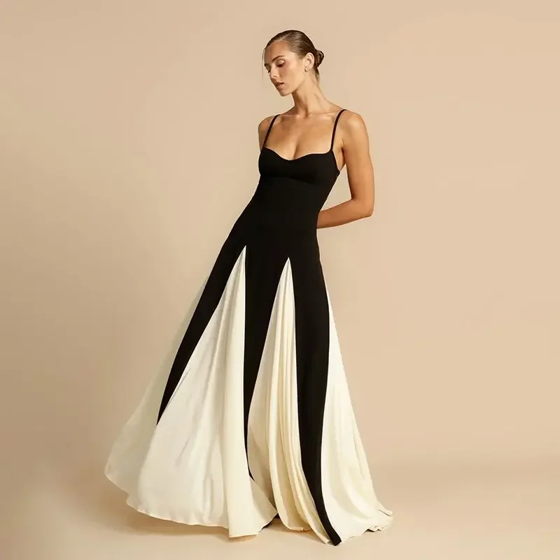 SPLING Black and WHITE MAXI Dress - Image 6