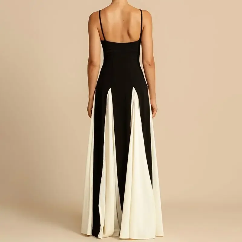 SPLING Black and WHITE MAXI Dress - Image 9