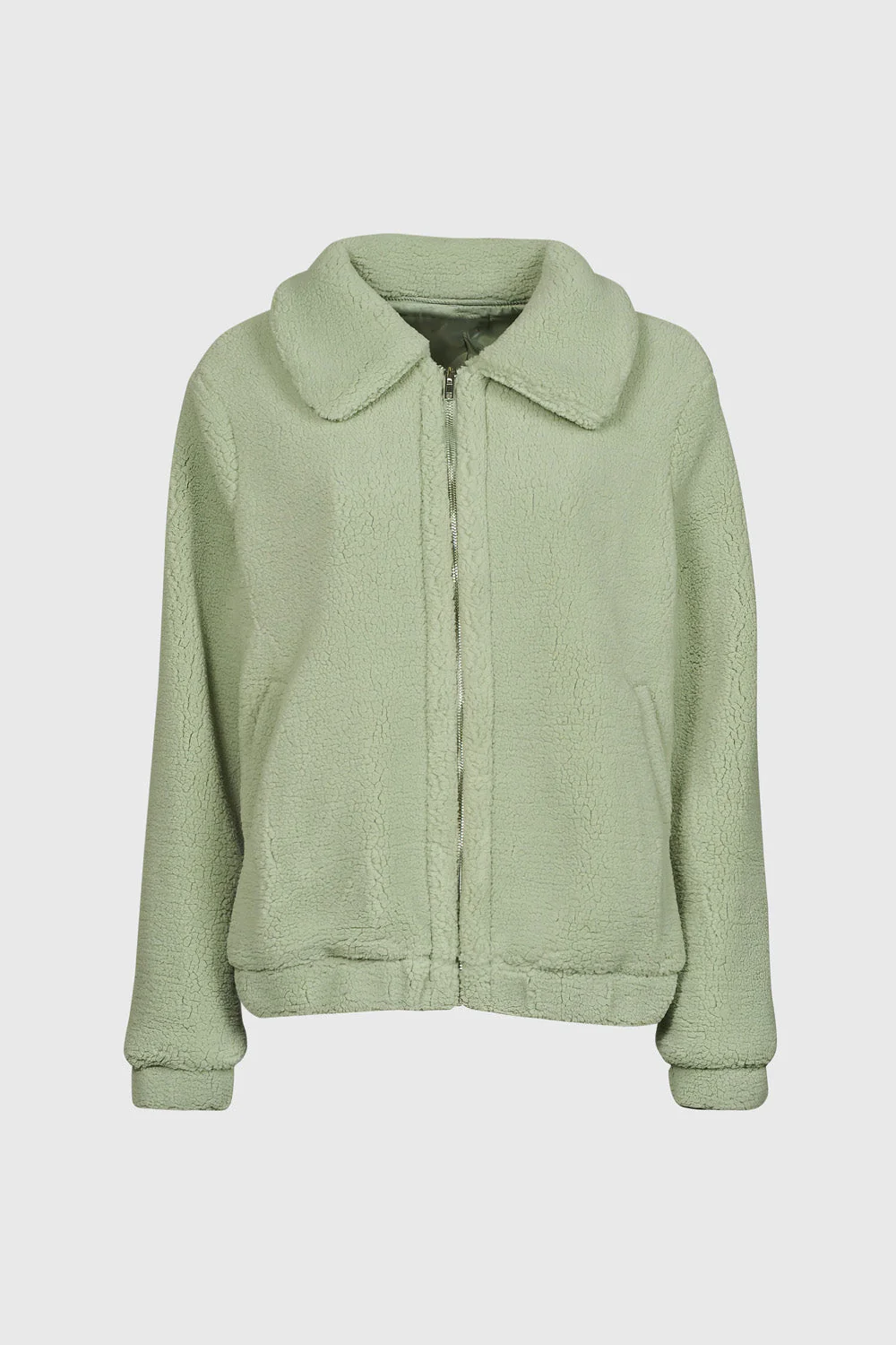 Short Teddy Jacket - Green - Image 2