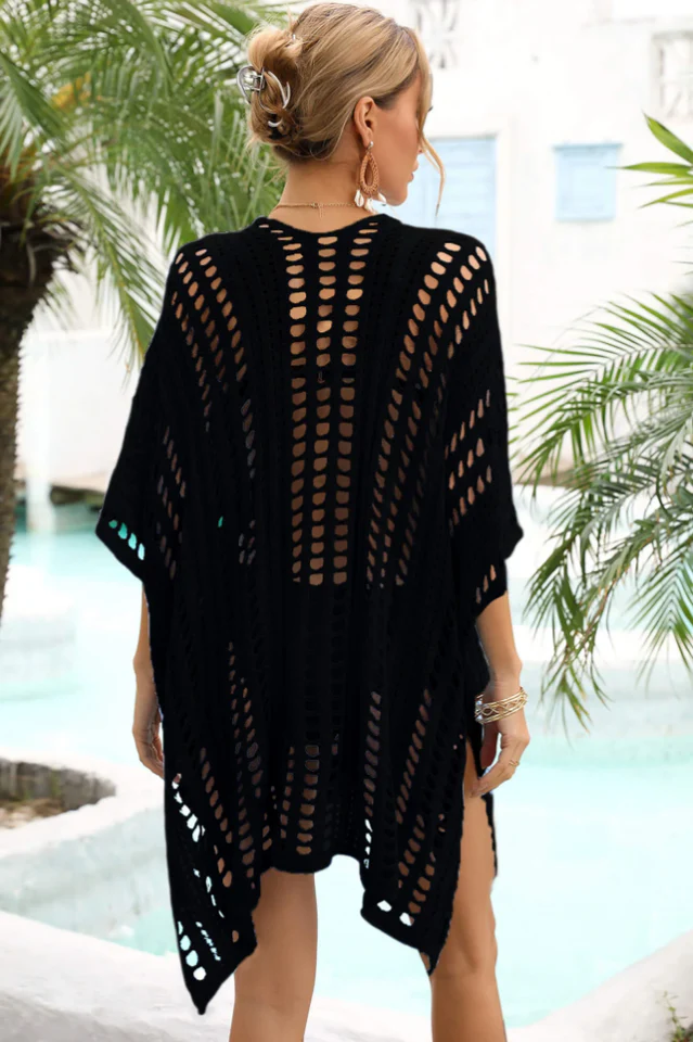 Side Slit Dolman Sleeve Cover-Up - Image 10