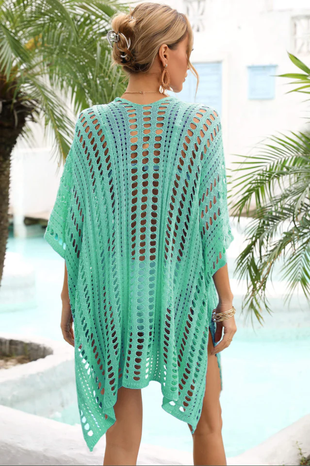 Side Slit Dolman Sleeve Cover-Up - Image 4