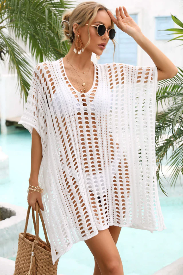Side Slit Dolman Sleeve Cover-Up - Image 6