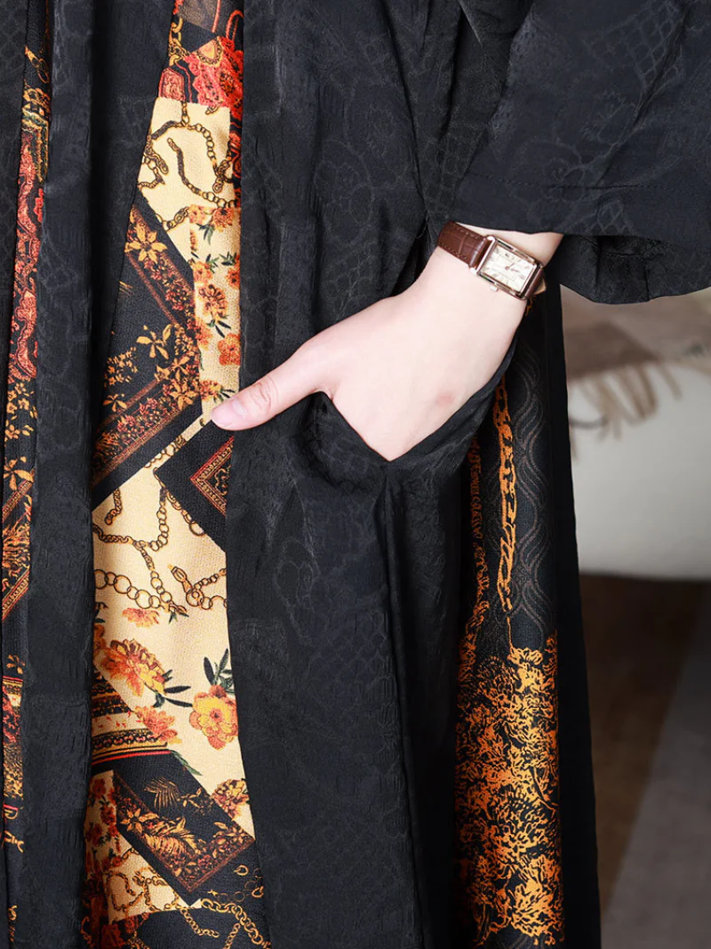 Simple But Elegant Silk Loose A-line Dress - Image 4