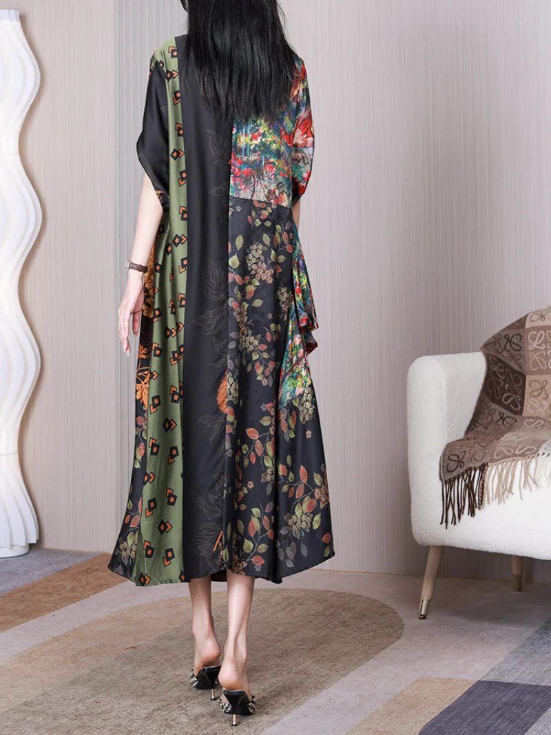Sound Of Heartbeat V-neck Middle Waost A-line Dress - Image 5