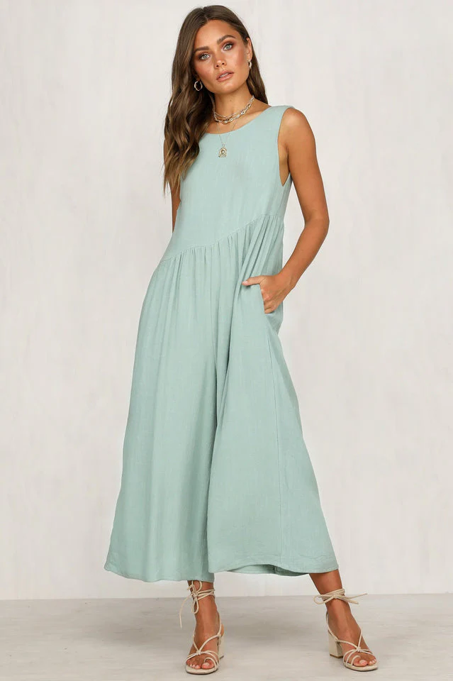 Sleeveless Casual Loose Jumpsuit - Image 3