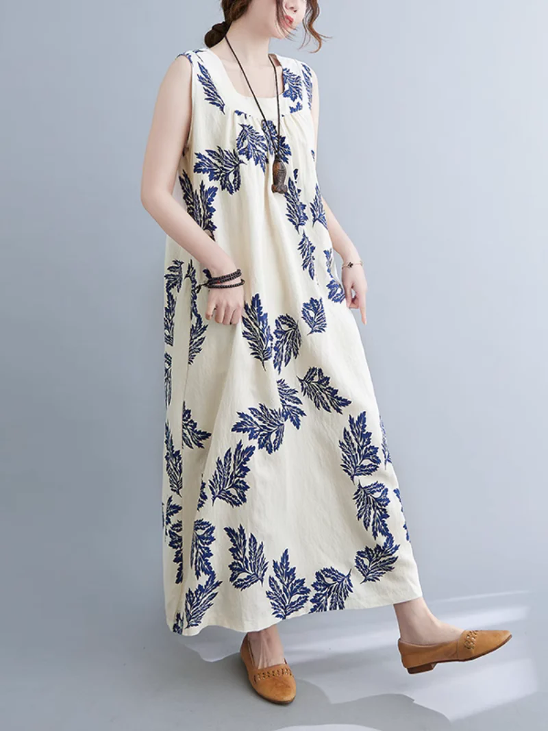 Sleeveless Tiered Comfy A-Line Dress - Image 5