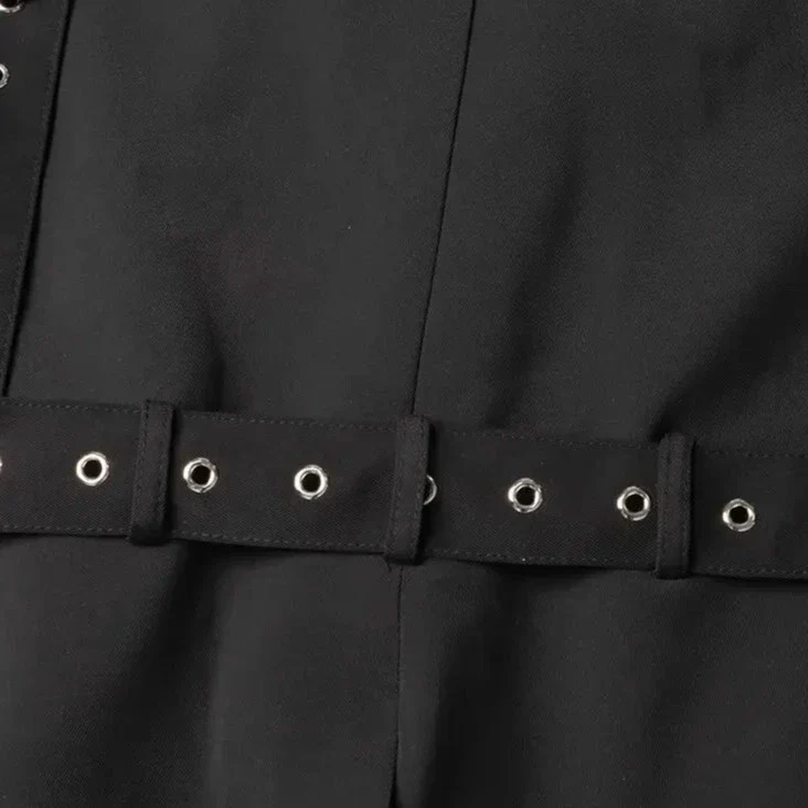 Black STRAPPY Belted Blazer - Image 12