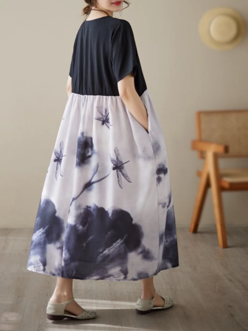 Sound Of Heartbeat Cotton Floral A-Line Dress - Image 5