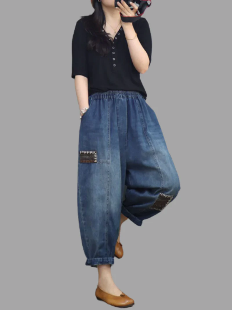Sound Of Heartbeat Natural Waist Harem Pants - Image 2