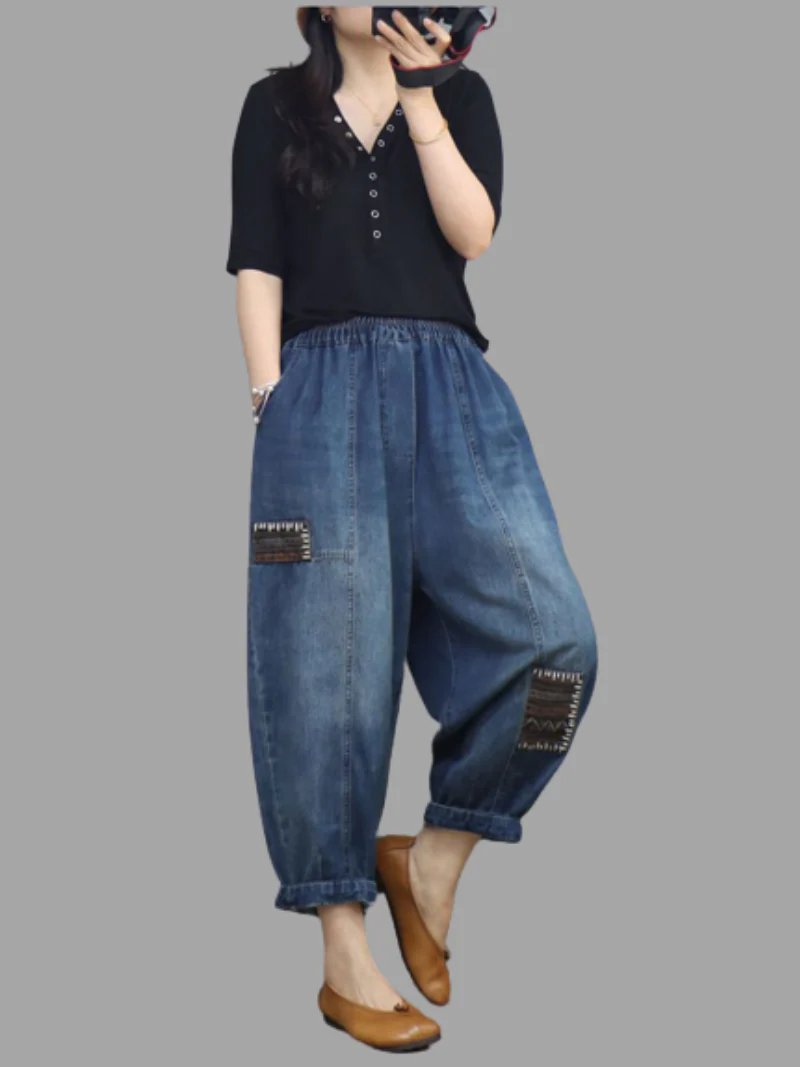 Sound Of Heartbeat Natural Waist Harem Pants - Image 4