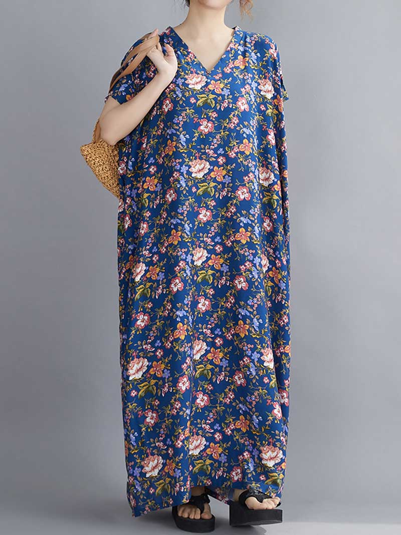 Sounds Of Love Floral Printed Kaftan Dress - Image 2