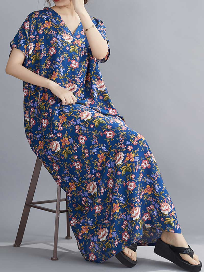 Sounds Of Love Floral Printed Kaftan Dress - Image 4