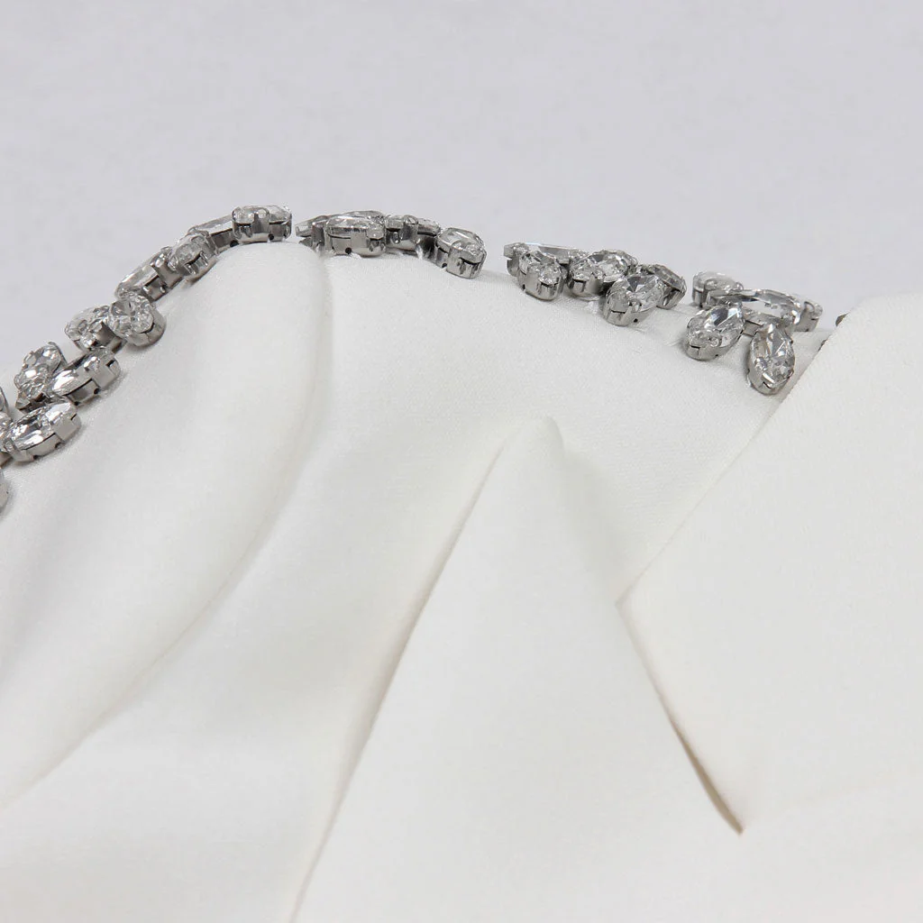 Sparkly Rhinestone Embellished Tailored Blazer High Waist Bootcut Pants Matching Set - Image 3