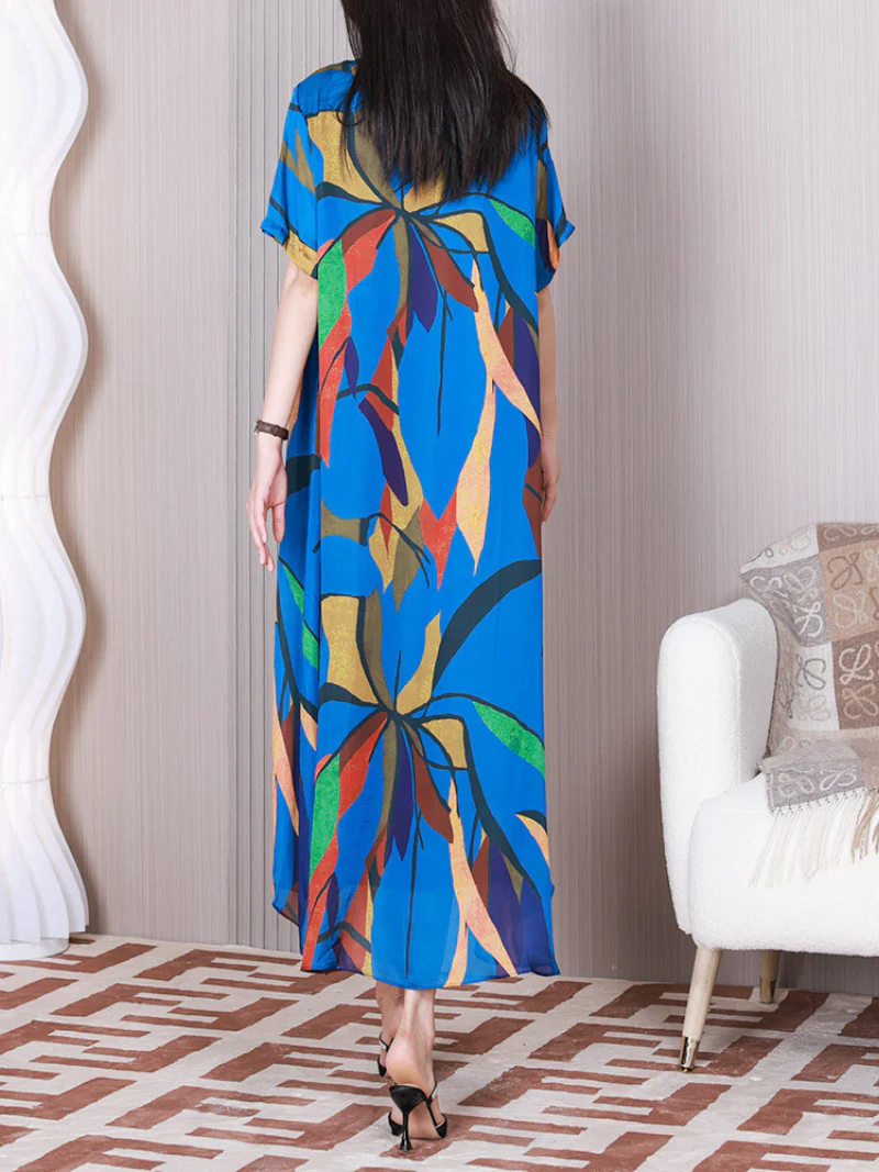 Stay Happy Round Neck A-line Dress - Image 5