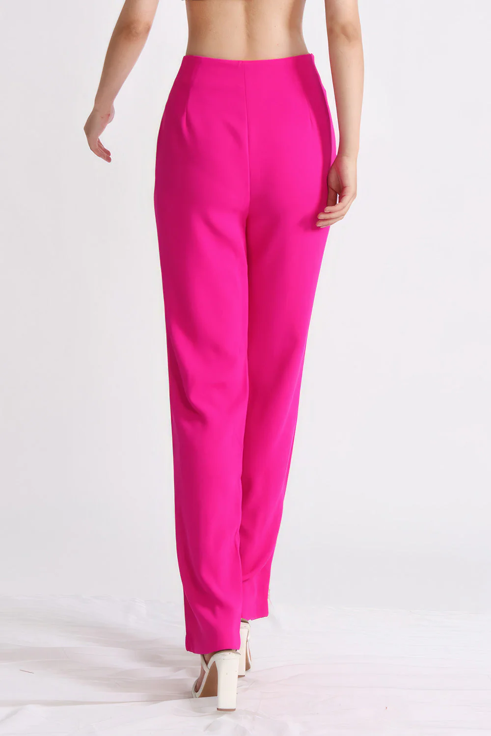 Straight Trousers - Fuchsia - Image 2