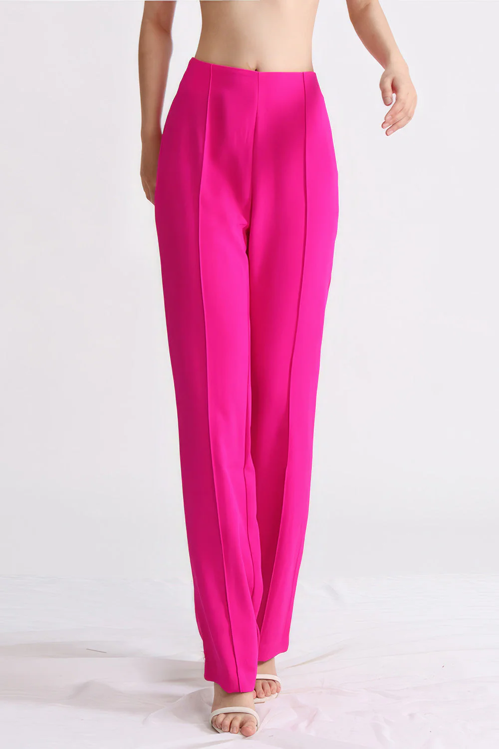 Straight Trousers - Fuchsia - Image 3