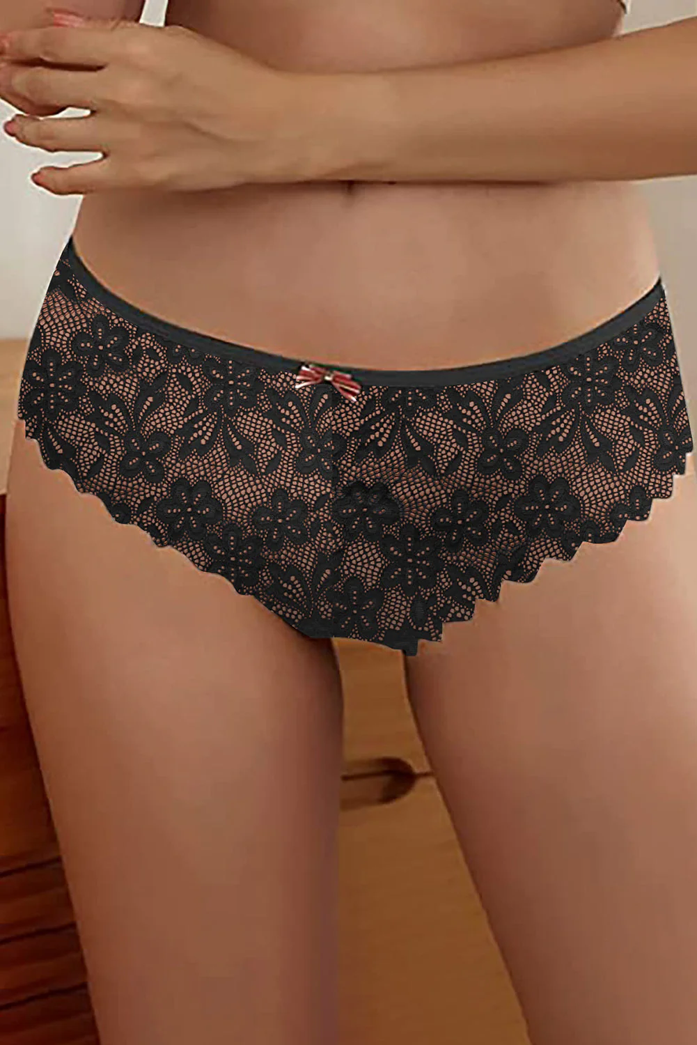 Strappy Crisscross Floret Lace Pantie - Image 5