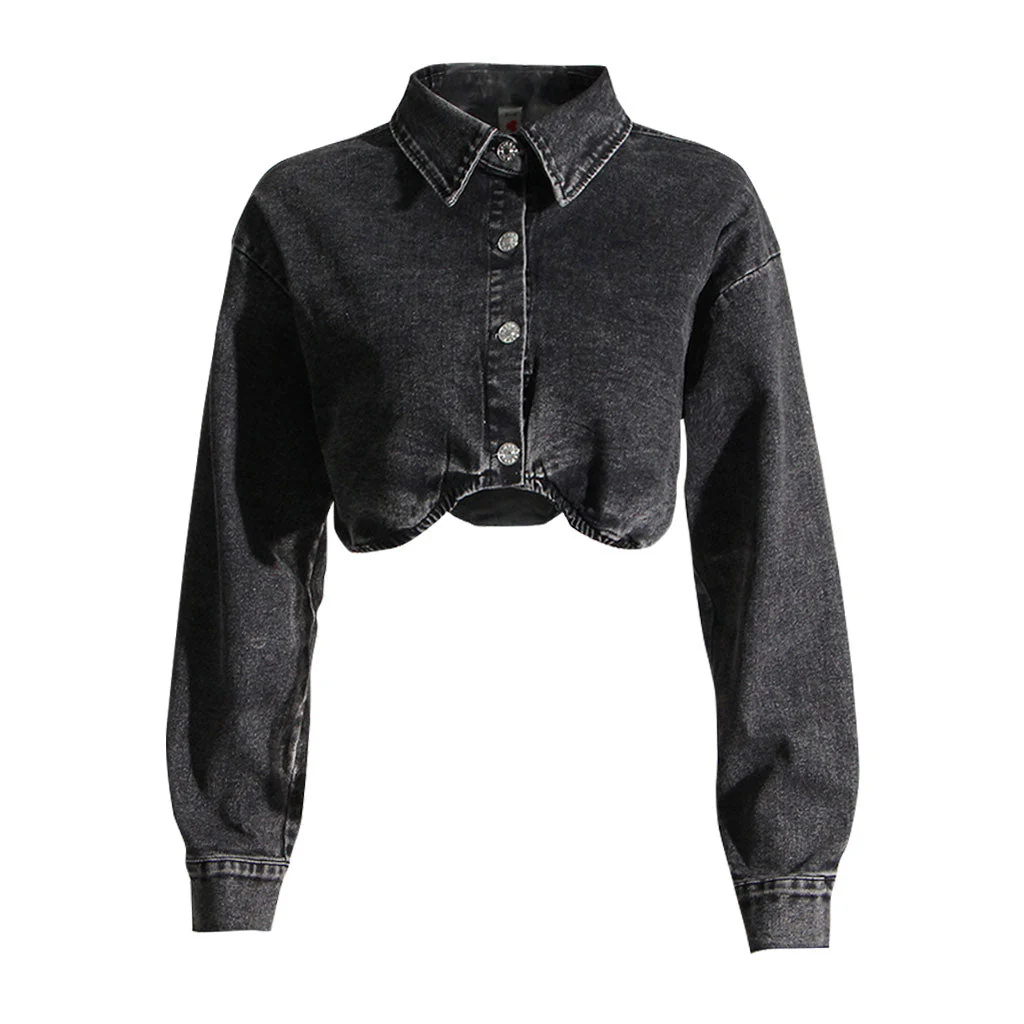 Stylish Button Down Cargo Pocket Micro Mini Denim Skirt Matching Set - Image 3