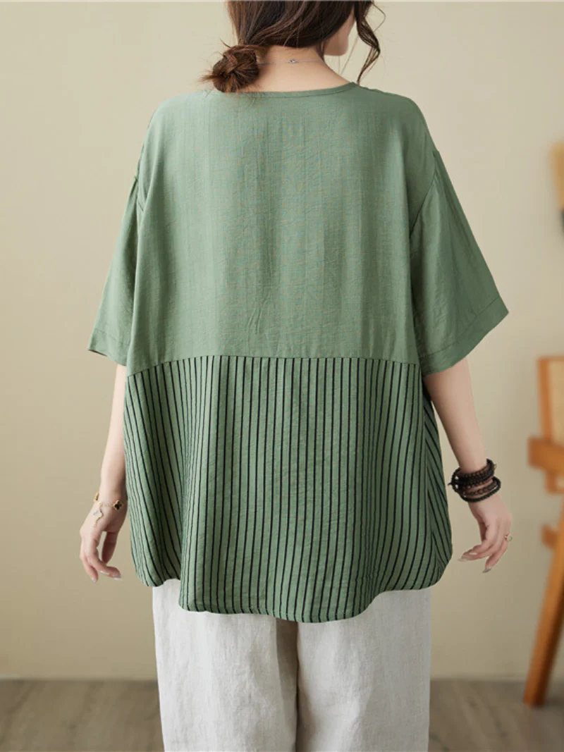 Sunshine Haven Graceful Striped Tops - Image 3