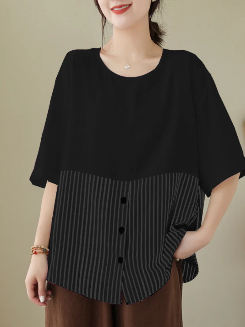 Sunshine Haven Graceful Striped Tops - Image 9