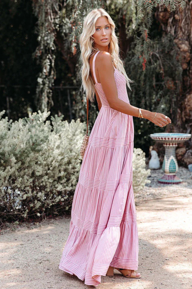 Swing Pleated Maxi Boho Dress - Image 11