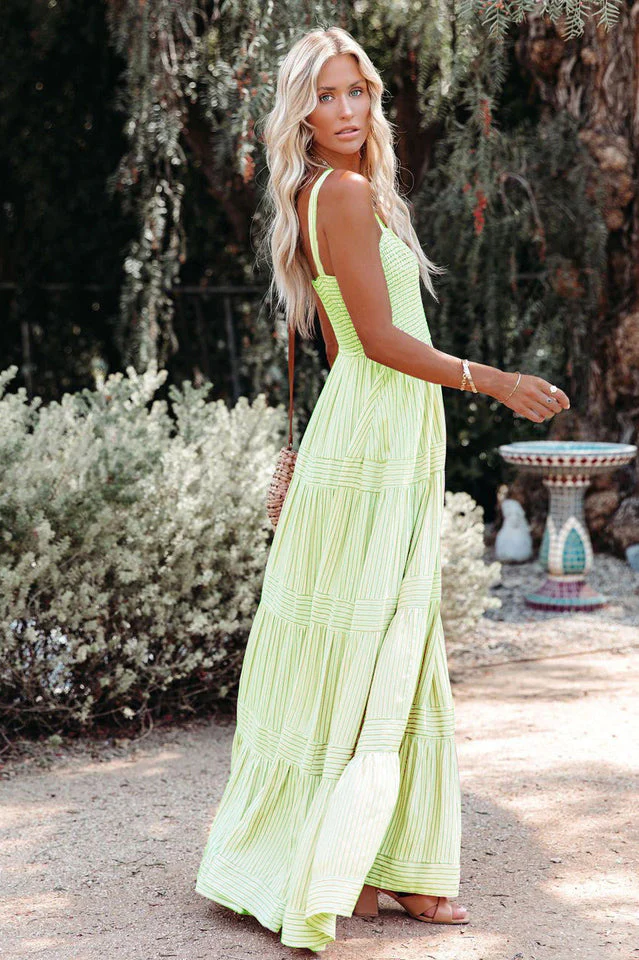 Swing Pleated Maxi Boho Dress - Image 9